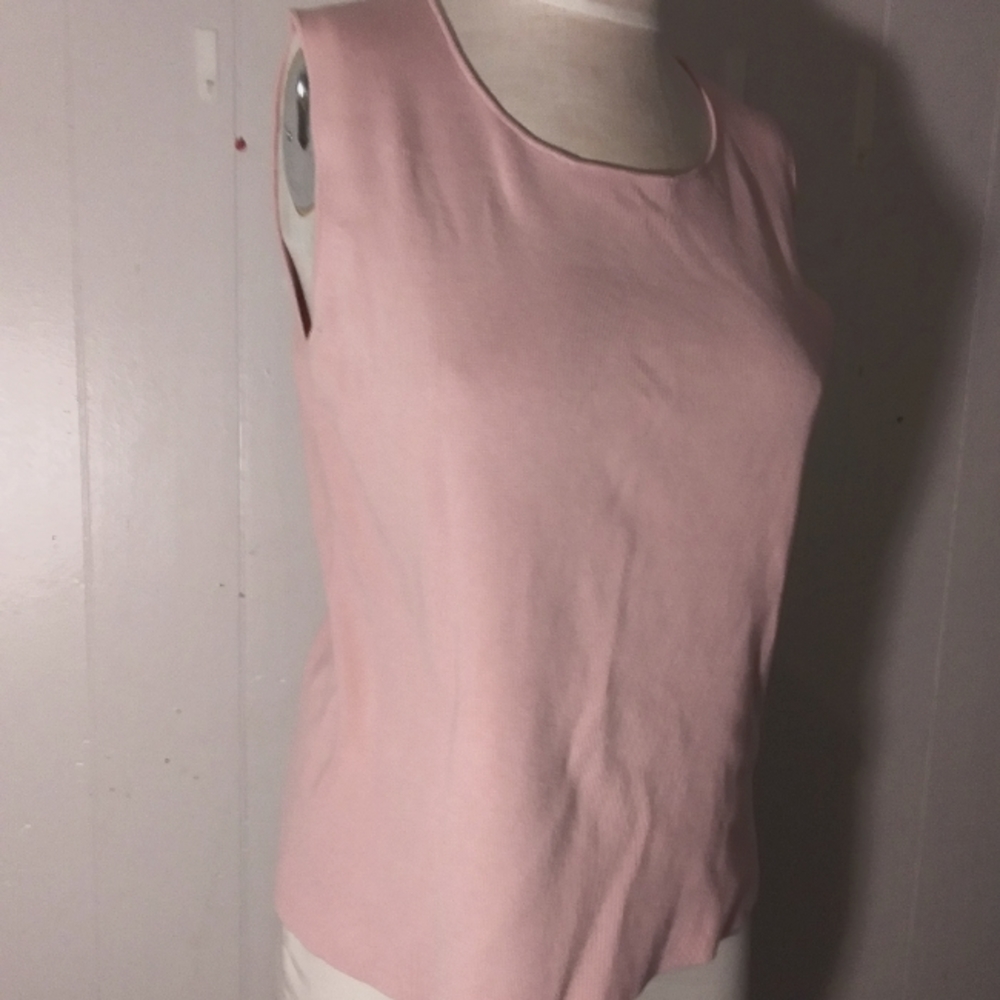 Statements cotton candy pink silk blend tank top loose fit small